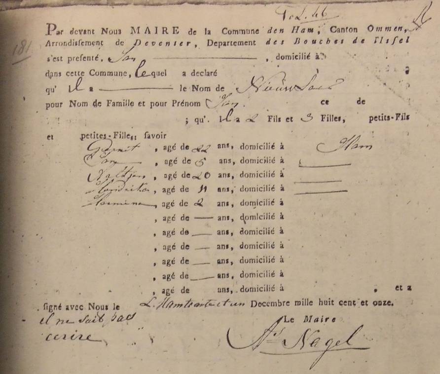 Naamsaanname Nieuwlaar uitsnede